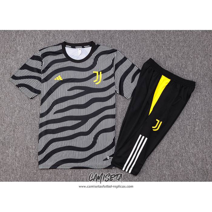 Chandal del Juventus 2023 Manga Corta Negro - Pantalon Corto